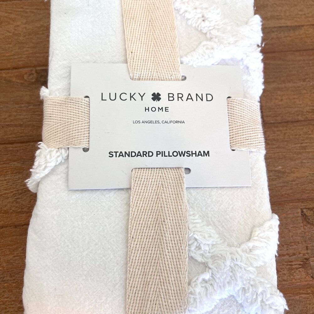 NWT Lucky Brand - Sham - Diamond Tufted - Standard - 1